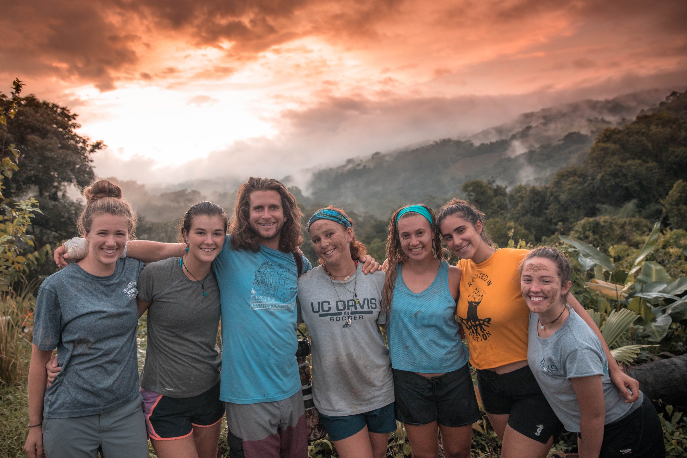 Students camping in Costa Rica