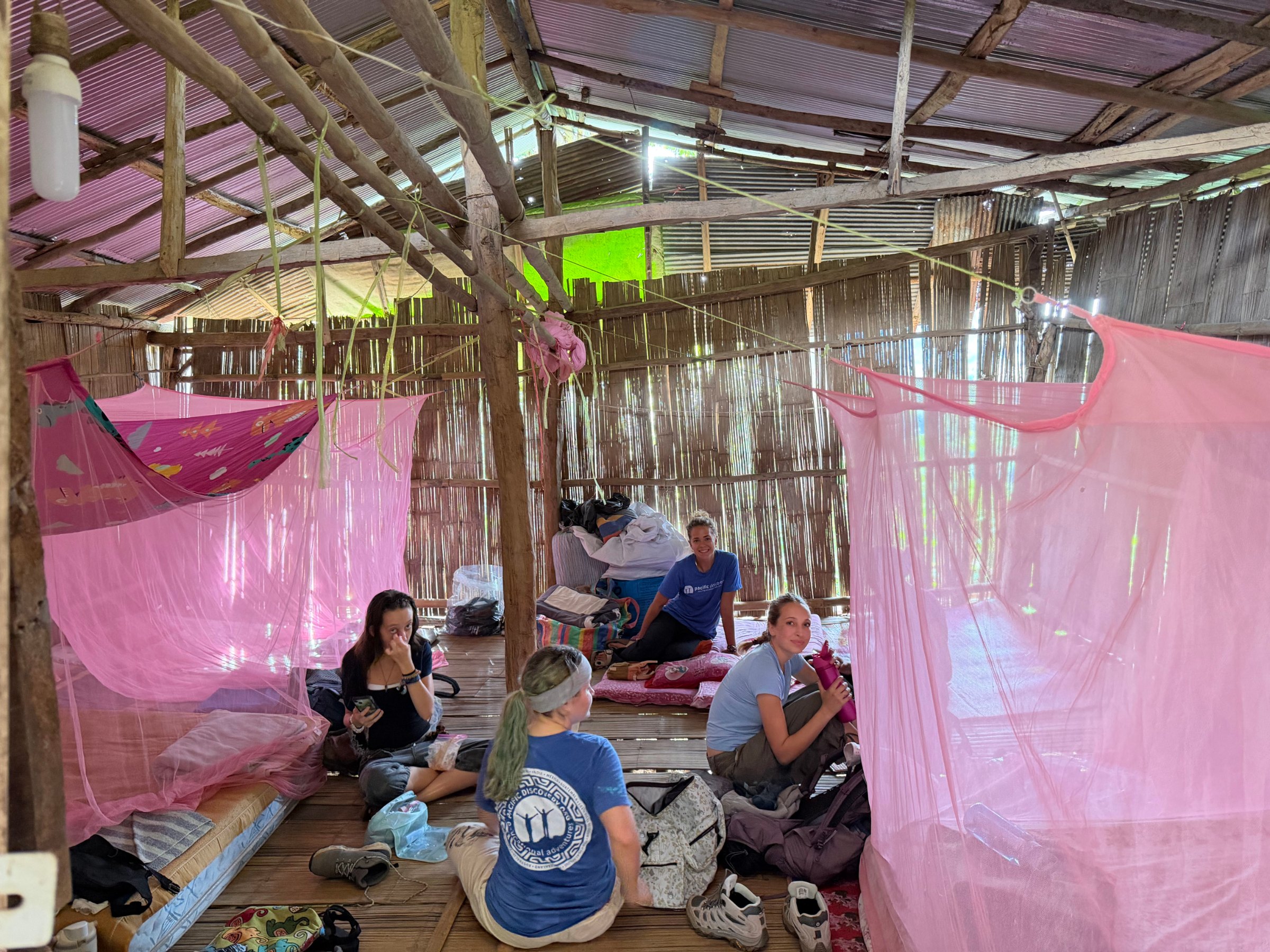 Students in a guest house in Southeast Asia